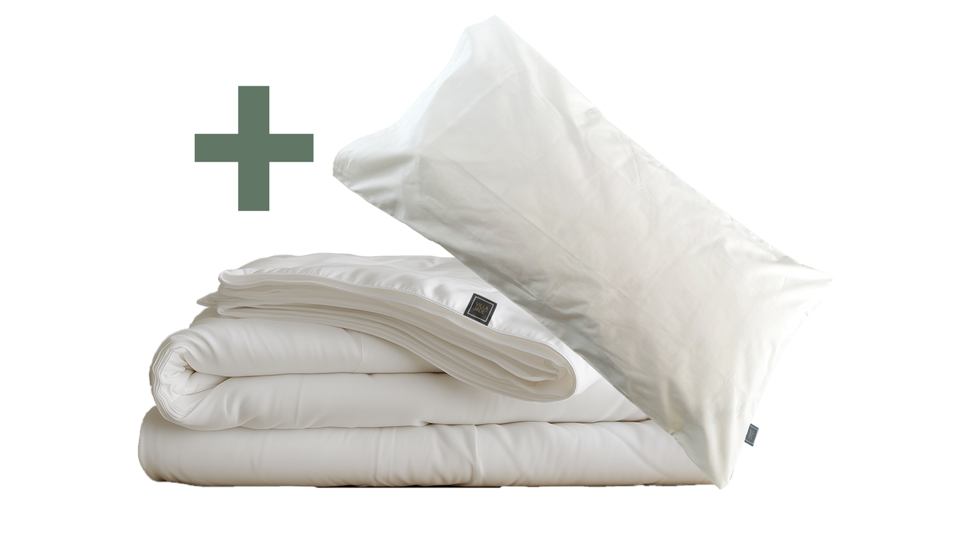 Villa Jade° Die Bio Bettwäsche Glatt Handgenäht - Naturestyle Cremeweiß kba Baumwolle Bettdeckenbezug Komplette Set
