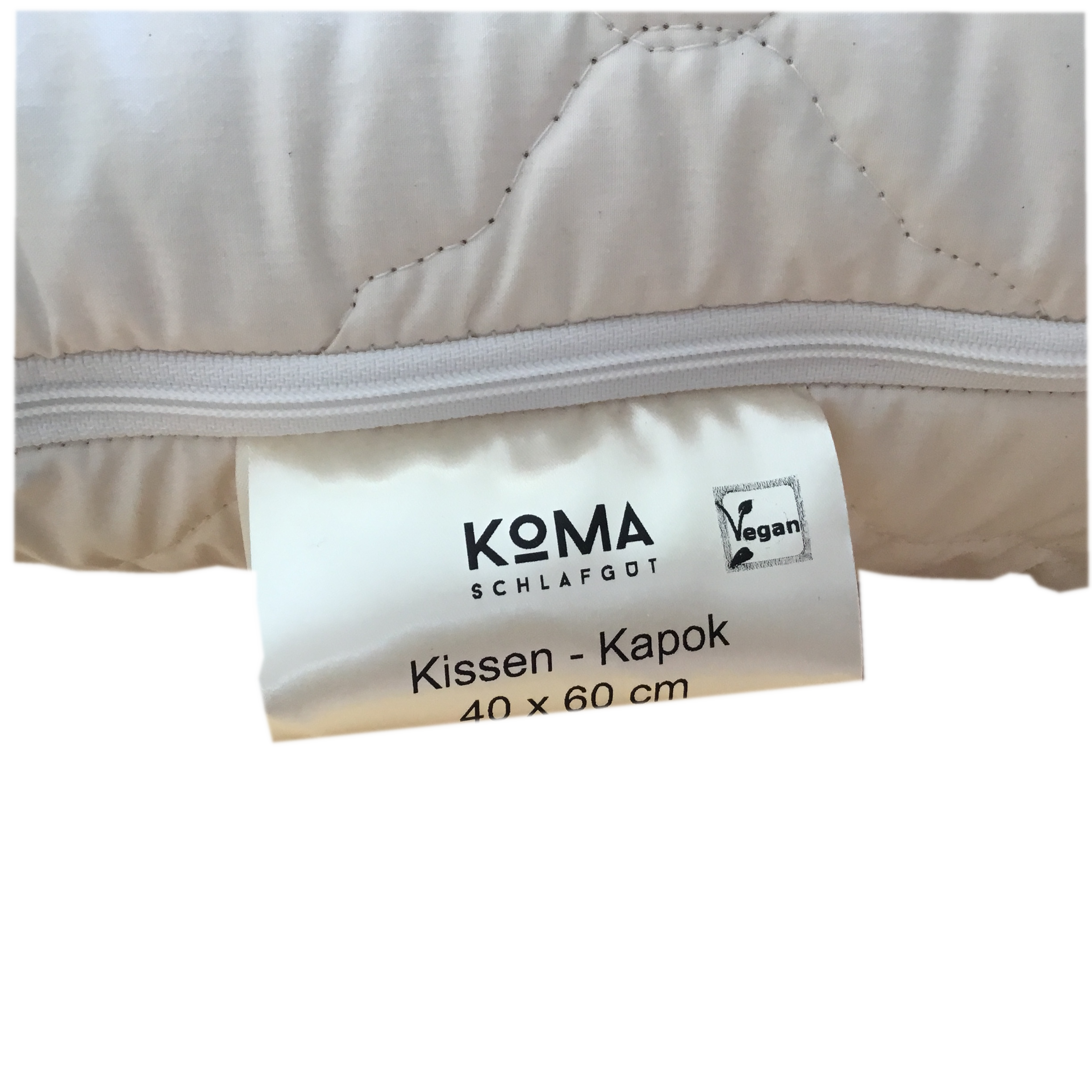 KOMA Schlafgut Kapok Bio Kopfkissen Premium (separater Innenbeutel) - schlafraum.shop