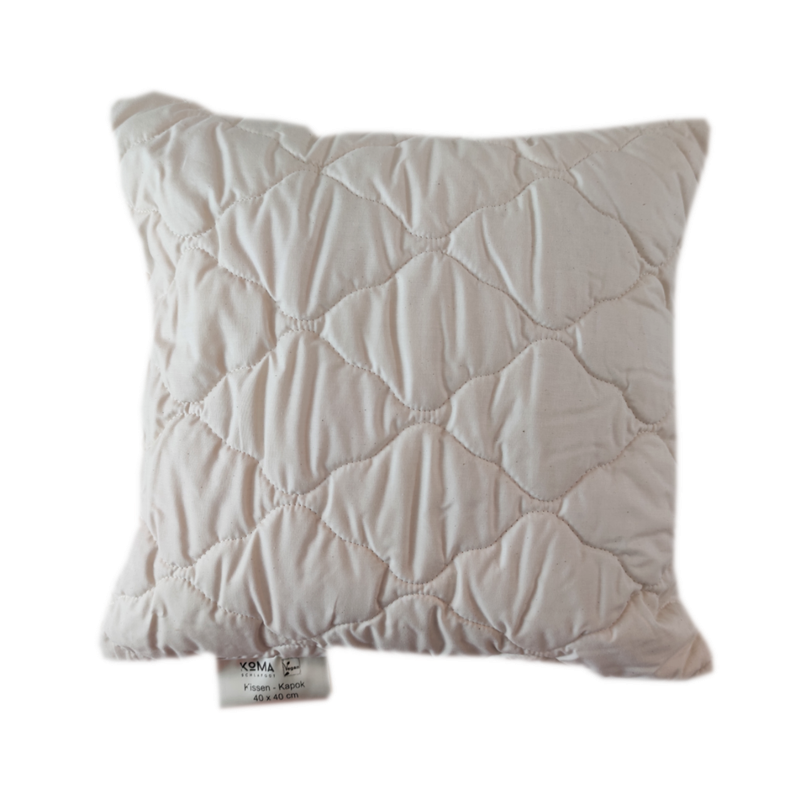 KOMA Schlafgut Kapok Bio Kopfkissen Premium (separater Innenbeutel) - schlafraum.shop