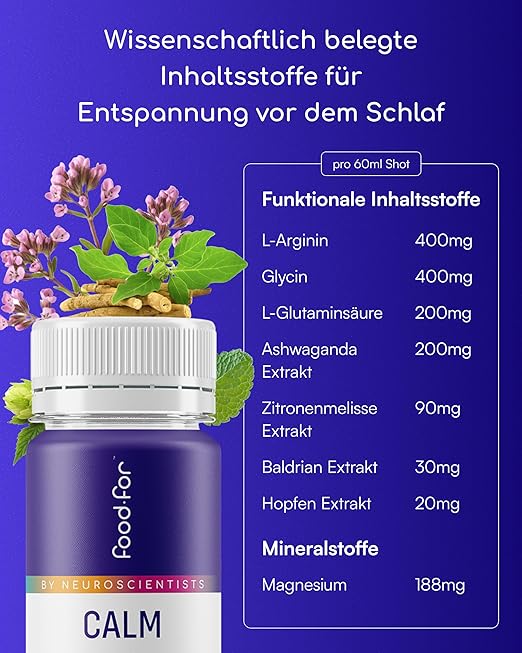 FOODFOR Shots - Fördert Entspannung, innere Ruhe und Stressabbau made in Switzerland